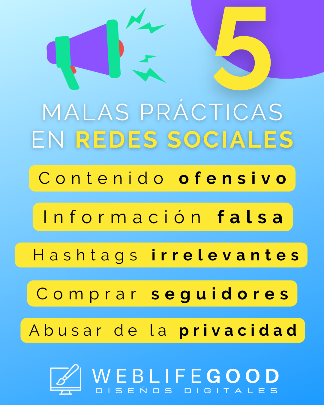 Malas practicas redes sociales