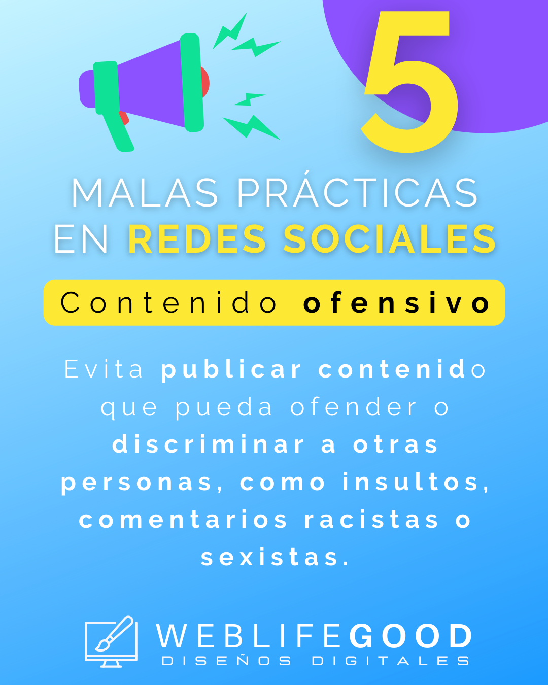 Malas practicas redes sociales